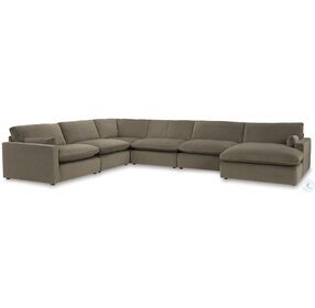 Sophie Cocoa 6 Piece RAF Chaise Sectional