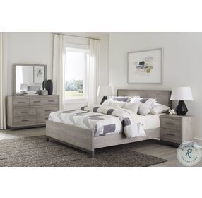 Zephyr Light Gray And Black King Panel Bed