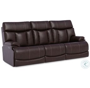 Clive 1595 Brown Leather Power Reclining Living Room Set With Power Headrest And Lumbar