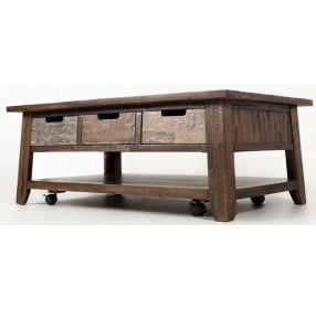 Painted Canyon Distressed Brown Cocktail Table