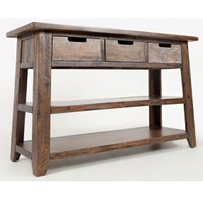 Painted Canyon Distressed Brown Sofa Table