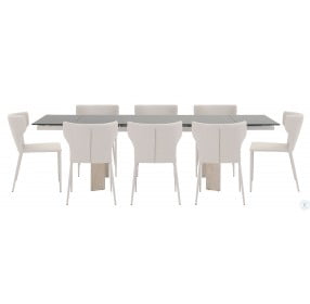 Meridian Jett Natural Gray Extendable Dining Table