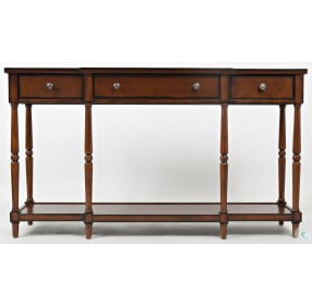Stately Home 60" Antique Mahogany Console