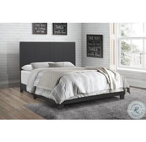 Nolens Black Cal. King Upholstered Panel Bed In A Box