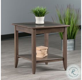 Santino Oyster Gray End Table