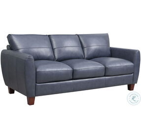 Traverse Blue Leather Living Room Set
