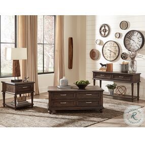 Cardano Driftwood Charcoal Brown Sofa Table