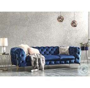 Glamour Blue Living Room Set