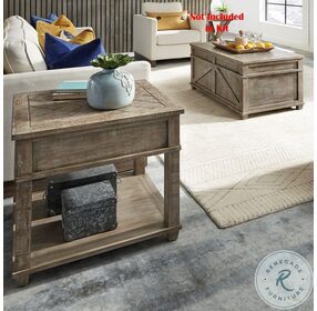 Parkland Falls Weathered Taupe Storage Trunk