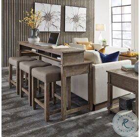 Parkland Falls Weathered Taupe Bar Table