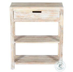 Global Archives White Wash 1 Drawer Accent Table