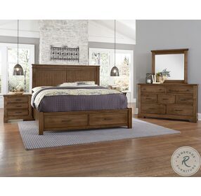 Cool Rustic Amber King Mansion Bed With Footboard Storage