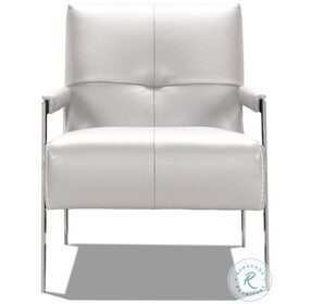 I765 Light Grey Italian Leather Arm Chair