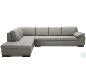 625 Grey Italian Leather LAF Sectional