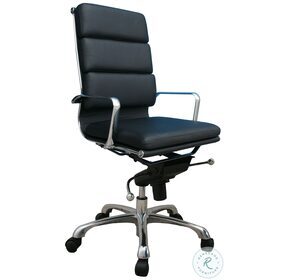 Plush Black High Back Office Chair