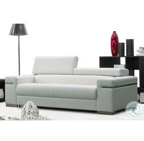 Soho White Leather Living Room Set