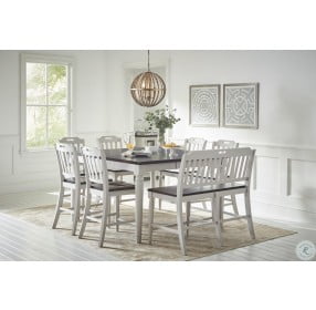 Orchard Park Brown And Light Grey Extendable Counter Height Dining Table