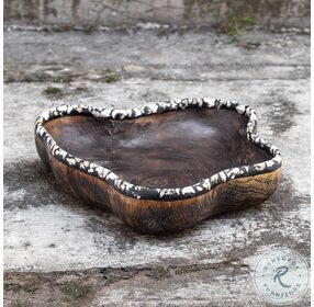 Chikasha Natural Teak Large Wooden Bowl