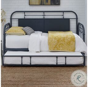 Vintage Series Distressed Navy Twin Metal Daybed with Trundle