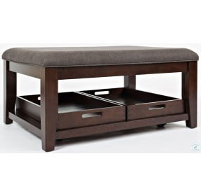 Twin Cities Dark Brown Ottoman Occasional Table Set