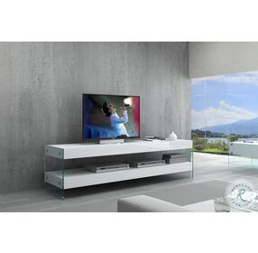 Cloud White High Gloss TV Stand