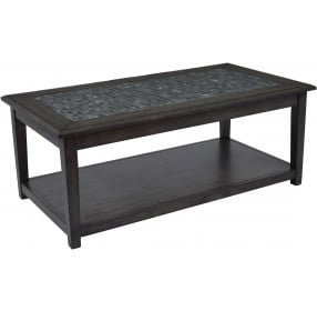 Grey Mosaic Castered Occasional Table Set
