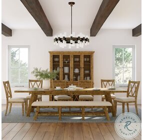 Telluride Gold Trestle Extendable Dining Table