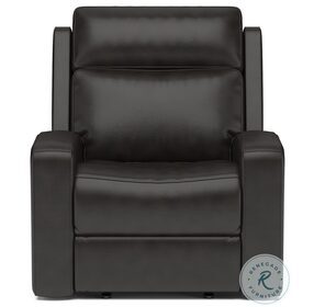 Cody Brown Leather Power Gliding Recliner With Power Headrest And Footrest