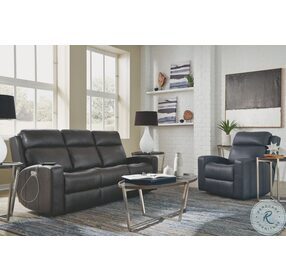 Cody Brown Leather Power Reclining Sofa With Power Headrest And Footrest