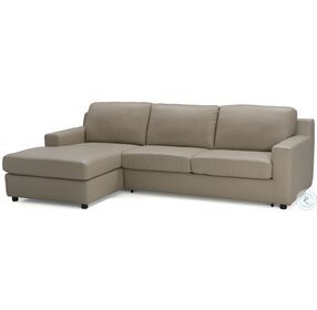 Jenny Beige Leather LAF Sectional