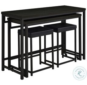 Hawes Dark Charcoal 4 Piece Counter Height Dining Set