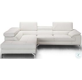 Nila White Premium Leather LAF Sectional