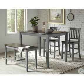 Decatur Lane Autumn Brown And Grey Counter Height Stool Set Of 2