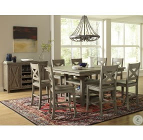 Outer Banks Driftwood Gray Adjustable Extendable Dining Table
