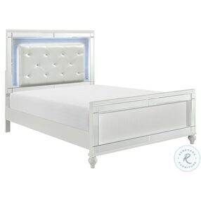Alonza White Upholstered Panel Bedroom Set
