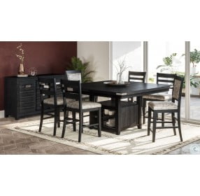 Altamonte Dark Charcoal Upholstered Counter Height Stool Set of 2