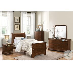 Abbeville Brown Twin Sleigh Bed