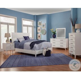 Tranquility White King Panel Bed
