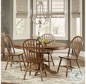 Carolina Crossing Antique Honey Oval Extendable Dining Table
