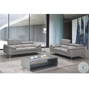 Liam Grey Italian Leather Sofa