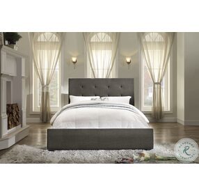 Cadmus Grey Queen Upholstered Panel Bed