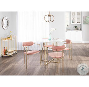 Demi Pink Velvet Chair Set Of 2