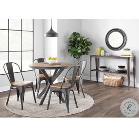 Oregon Bamboo and Gray Dining Chair Set of 2
