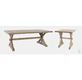 Carlyle Crossing Distressed Medium Brown Cocktail Table