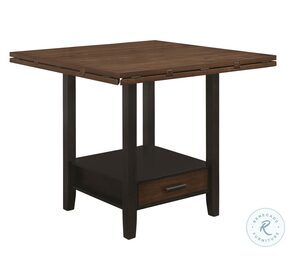Sanford Cinnamon And Espresso Counter Height Extendable Dining Room Set