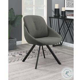 Mina Charcoal Swivel Dining Chair Set of 2