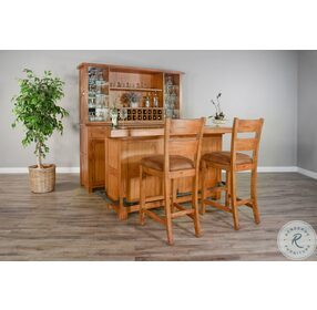 Sedona Rustic Oak Bar Table