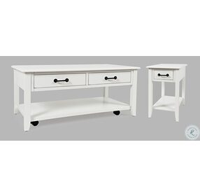 North Fork Country Off White End Table