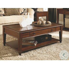 Sunset Valley Rich Mahogany 1 Drawer Rectangular Cocktail Table
