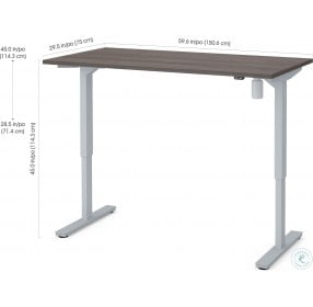 Bark Gray 60" Electric Height Adjustable Desk